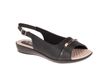 Slingback Jasmim Rasteira - Preto / Palmilha Bege