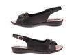 Slingback Jasmim Rasteira - Preto / Palmilha Bege