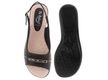 Slingback Jasmim Rasteira - Preto / Palmilha Bege