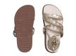 Papete Feminina Flatform de Amarrar - Metalizado Ouro Light