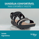 Sandália para Esporão e Fascite Confort - Preta / Branca