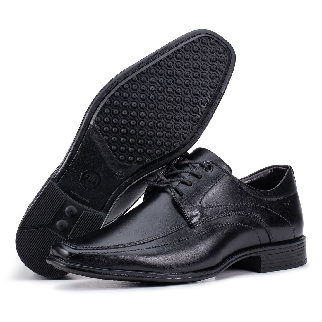 Sapato Social Linha Berlim em Couro Cor Preto Kéffor