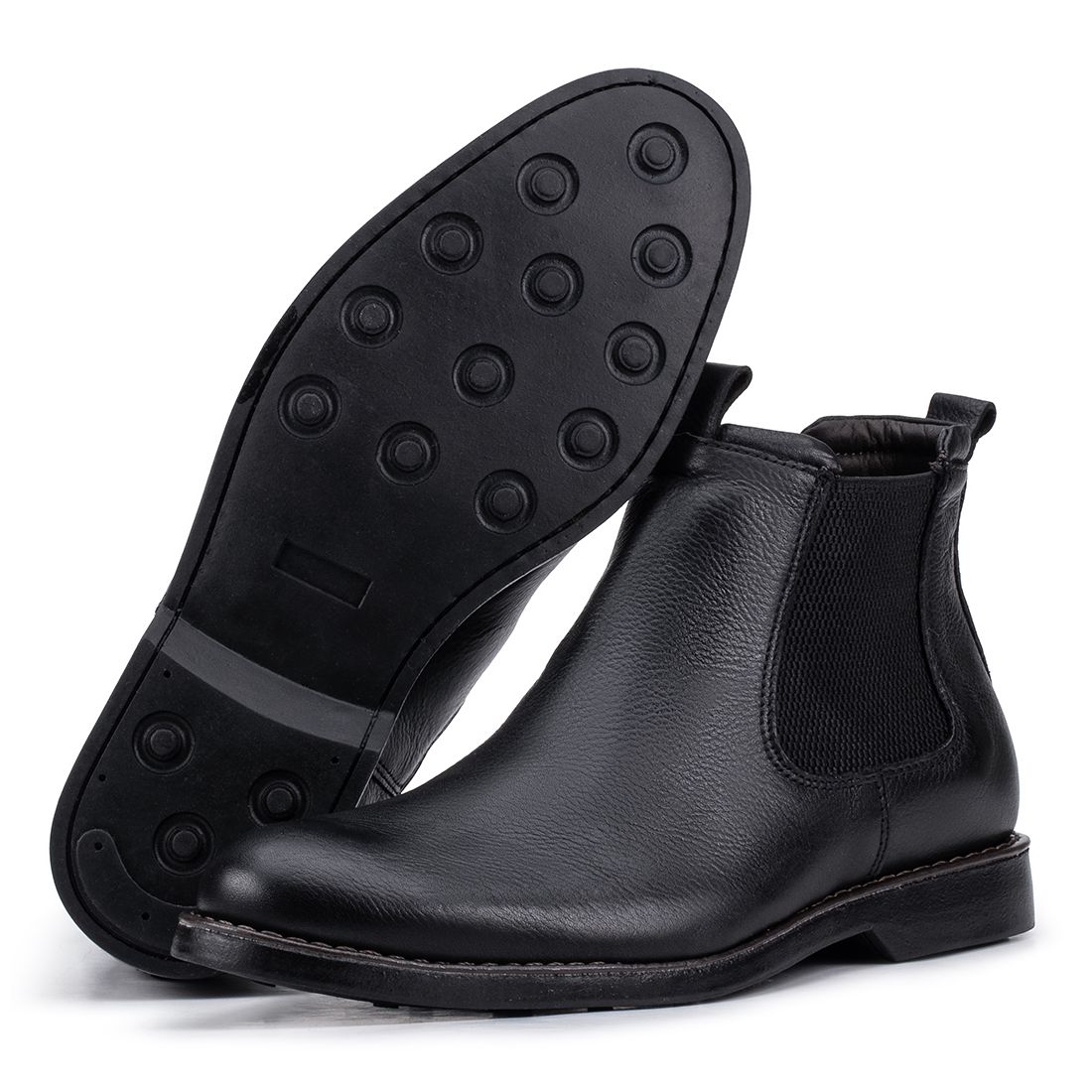 Bota Masculina Chelsea Kéffor Em Couro Legítimo Preto