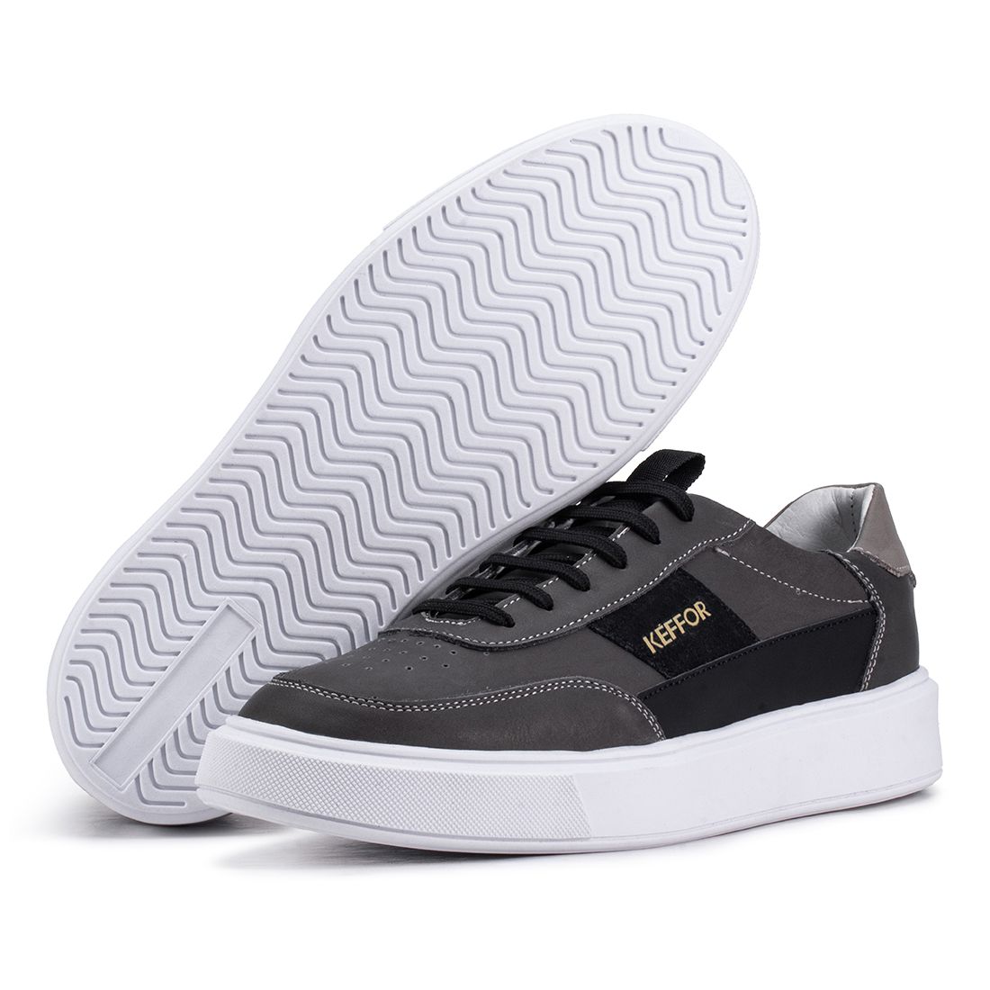 Tênis Casual Compass 315 De Couro Cinza Kéffor 