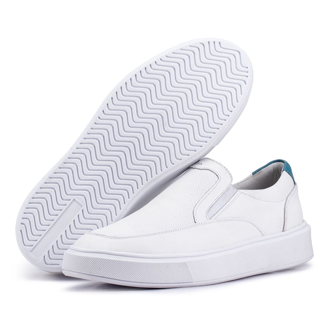 Mocassim Compass 325 De Couro Branco Confortável Casual 