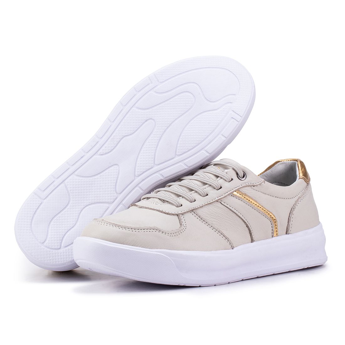 Tênis Feminino Flora Kéffor em Couro 