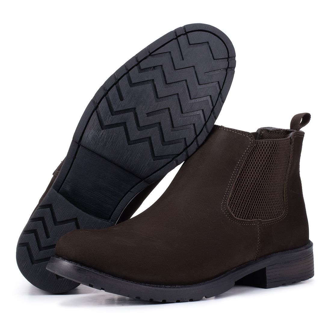 Coturno Masculino Kéffor Linha Ranger em Couro nobuck Cor Café