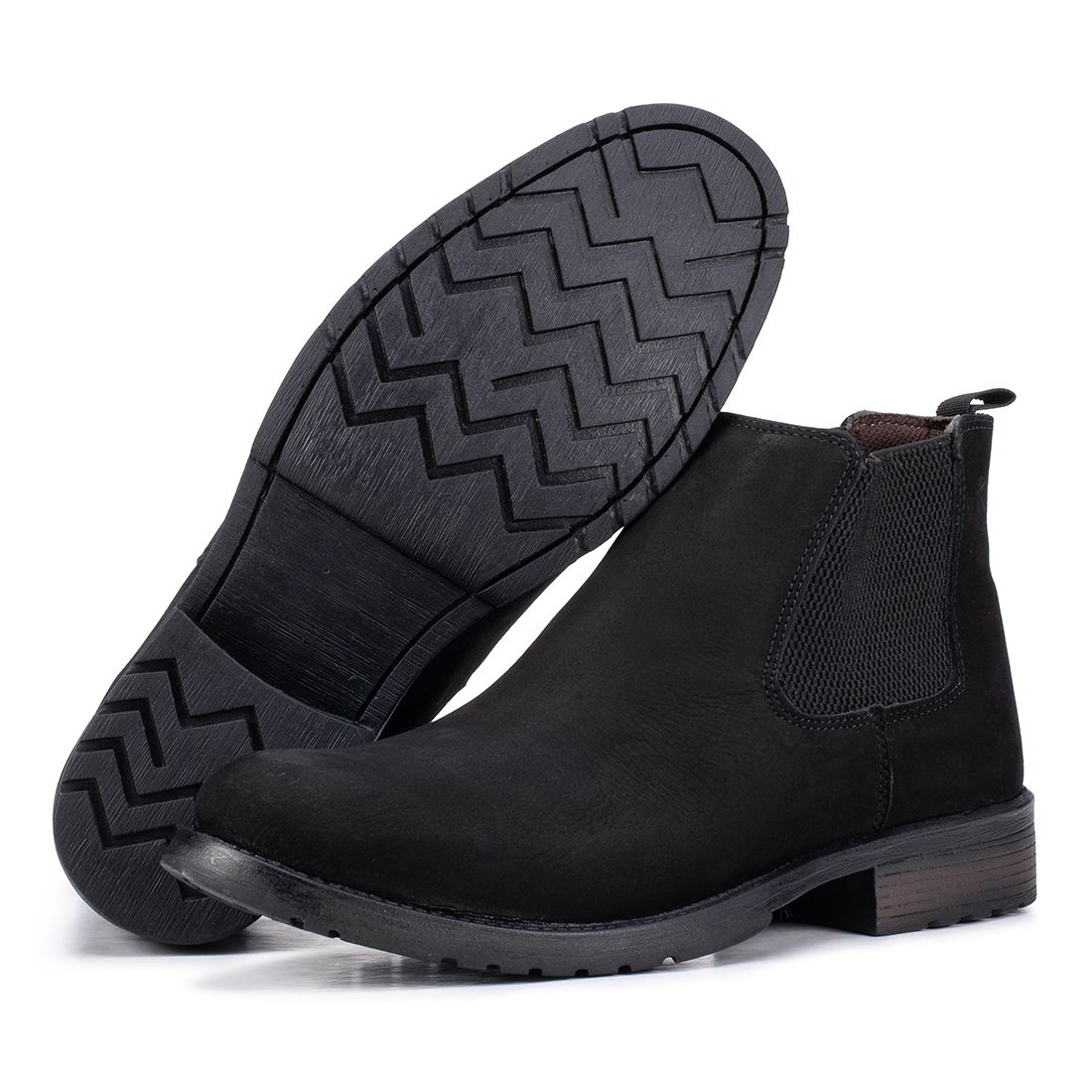 Coturno Masculino Kéffor Linha Ranger Em Couro Nobuck Cor Preto 