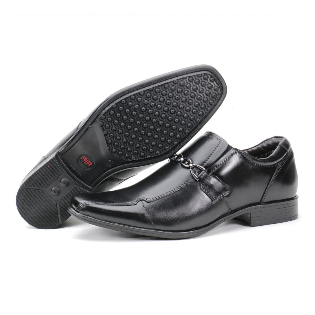 Sapato Social Masculino Em Couro Cor Preto Kéffor Linha Berlim
