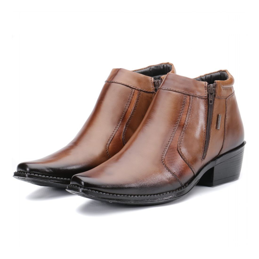 Bota masculina couro bico fino top