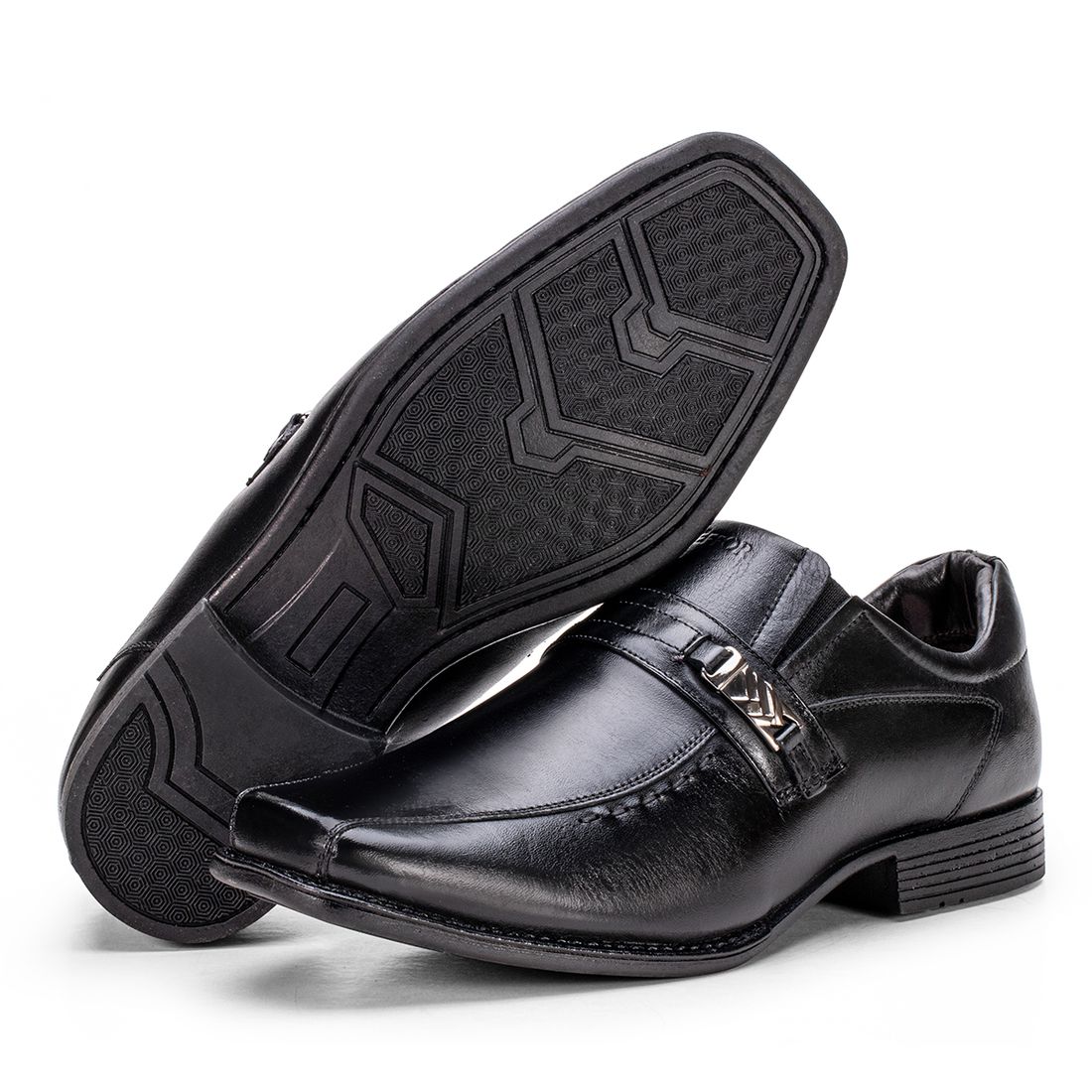 Sapato Social Masculino Em Couro Preto Macio Metrópole New