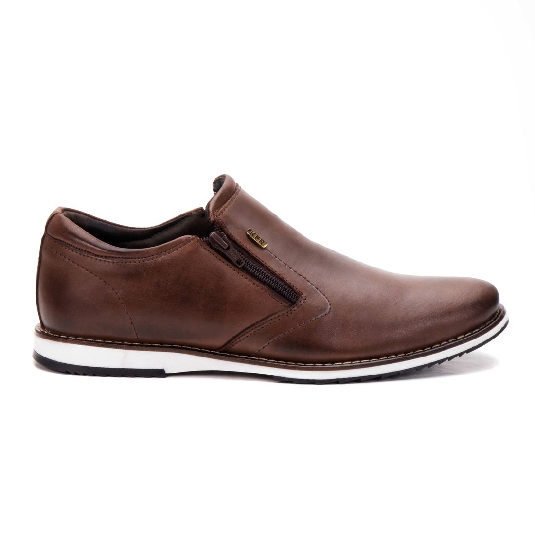 Sapato masculino shop com ziper