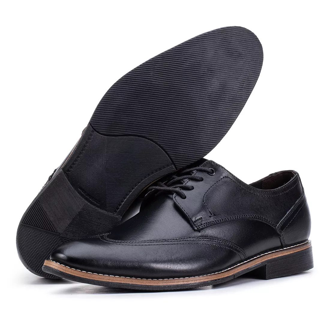 Sapato Social Masculino Paris de Couro Preto