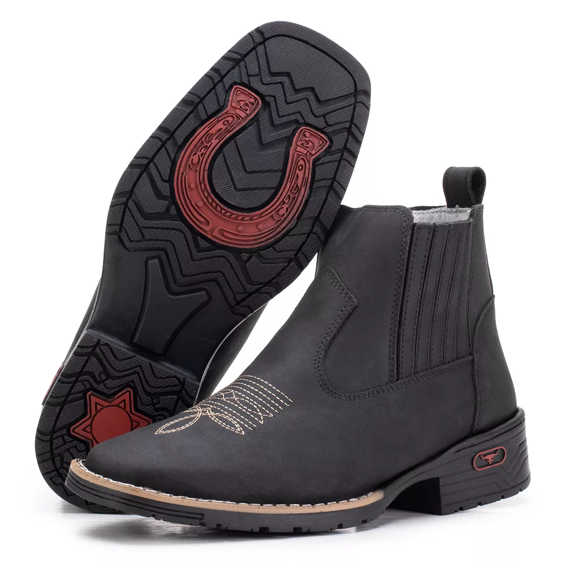 Bota sertaneja Couro Preto Kéffor