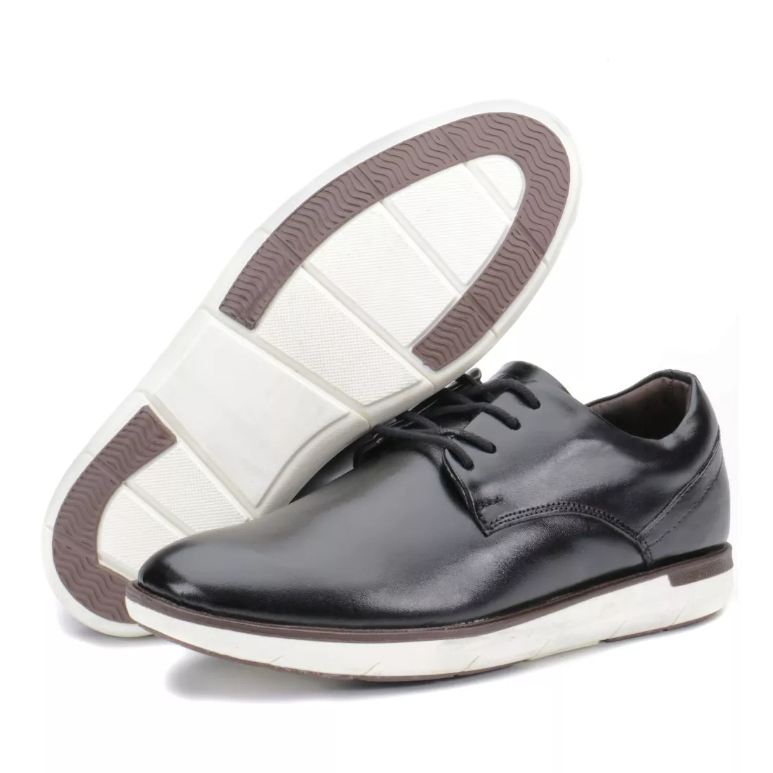 Sapato Masculino Oxford Em Couro Cor Preto Kéffor Linha Cronos