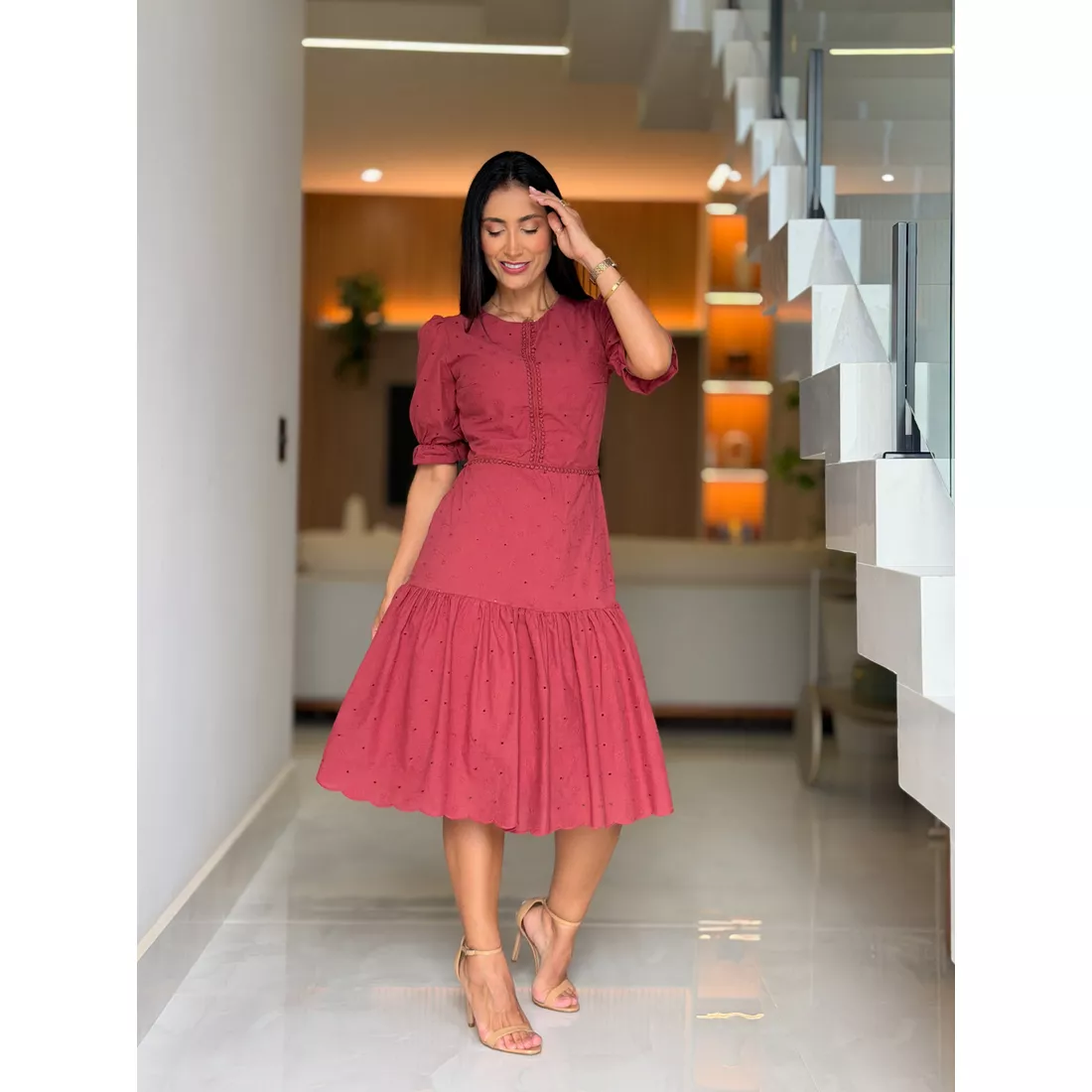 Vestido Daniela Rosa Cashmere | Por Katia Vilar Moda Clássica