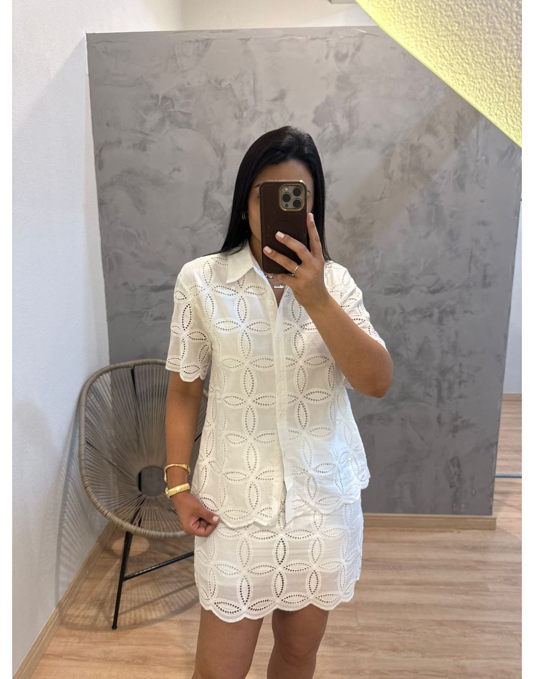 CONJUNTO LAISE ALGODAO BRANCO 