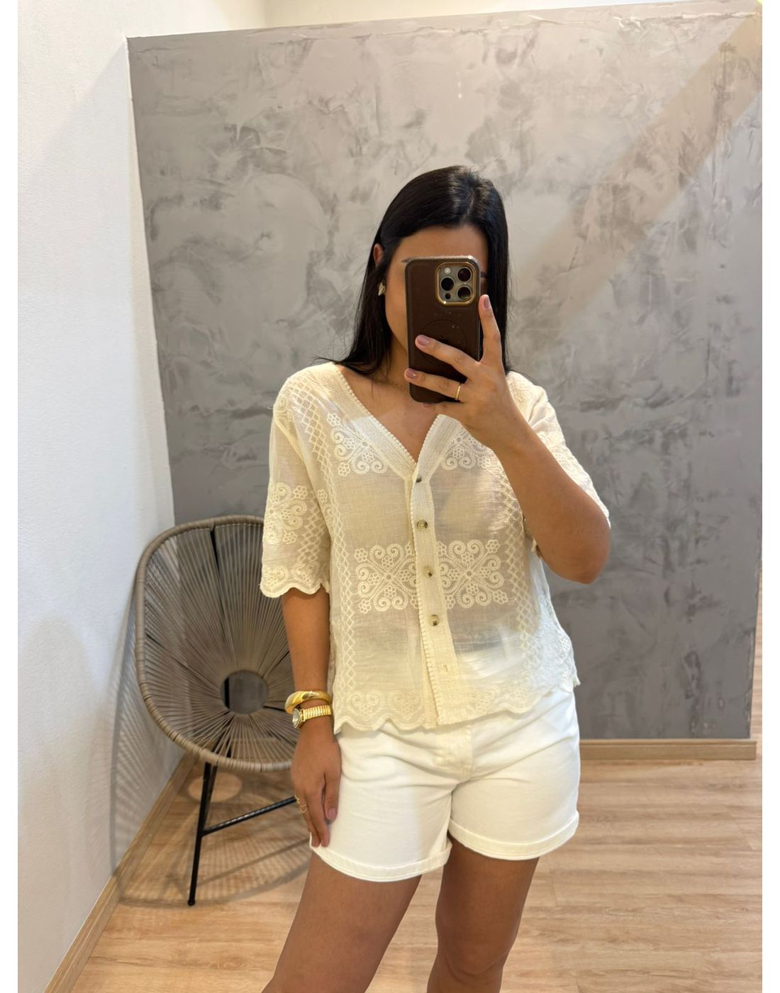 BATA CAMISA MANGA CURTA OFF