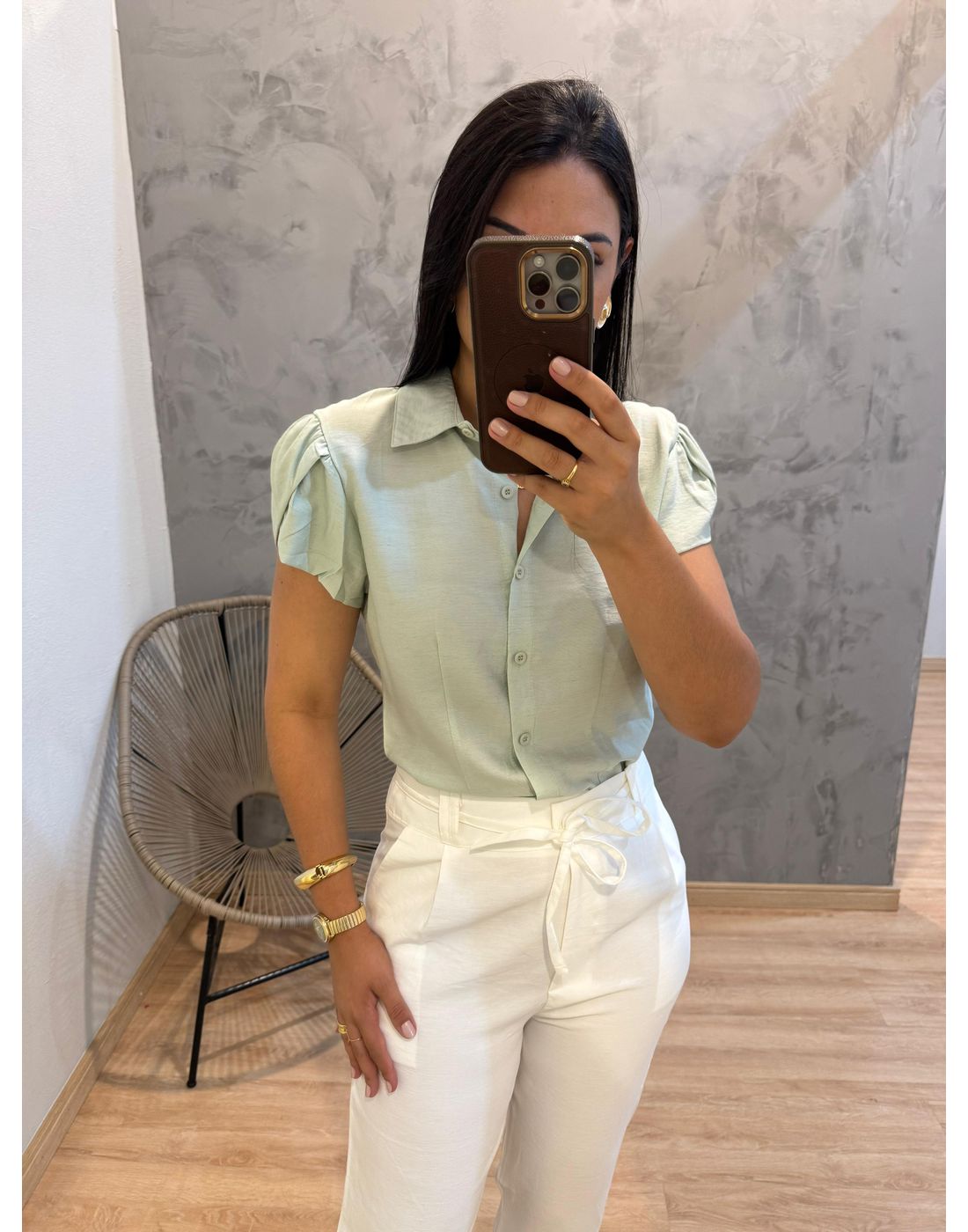CAMISA CHIC TOP VERDE
