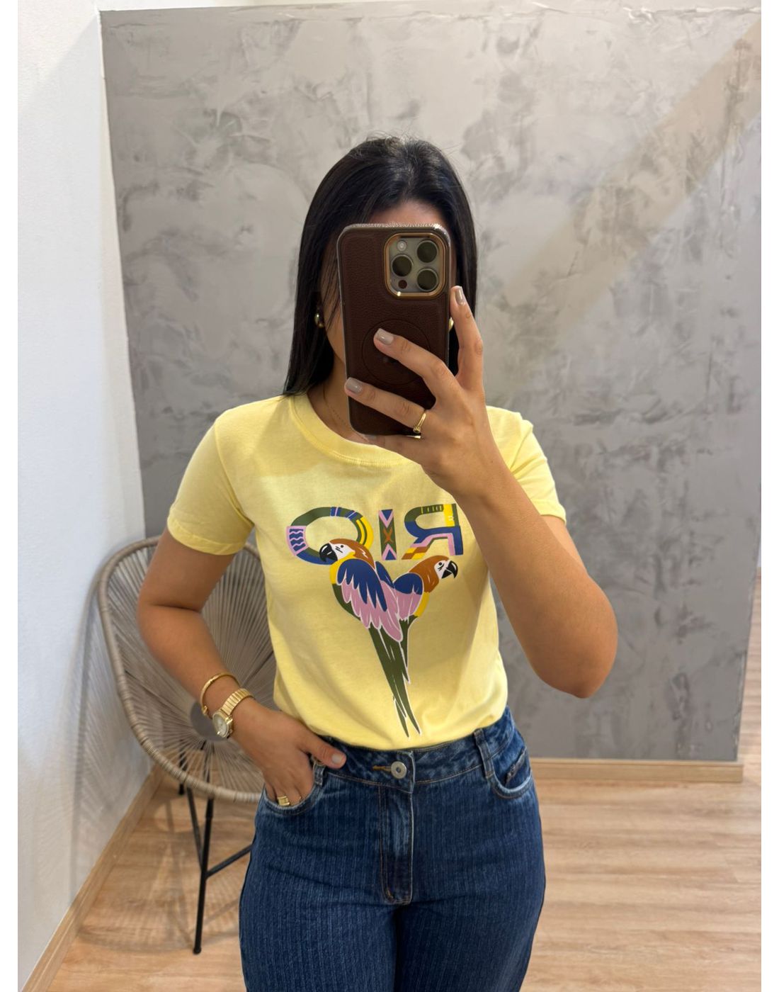 CAMISETA BASICA ALGODAO ESTAMPA RIO 