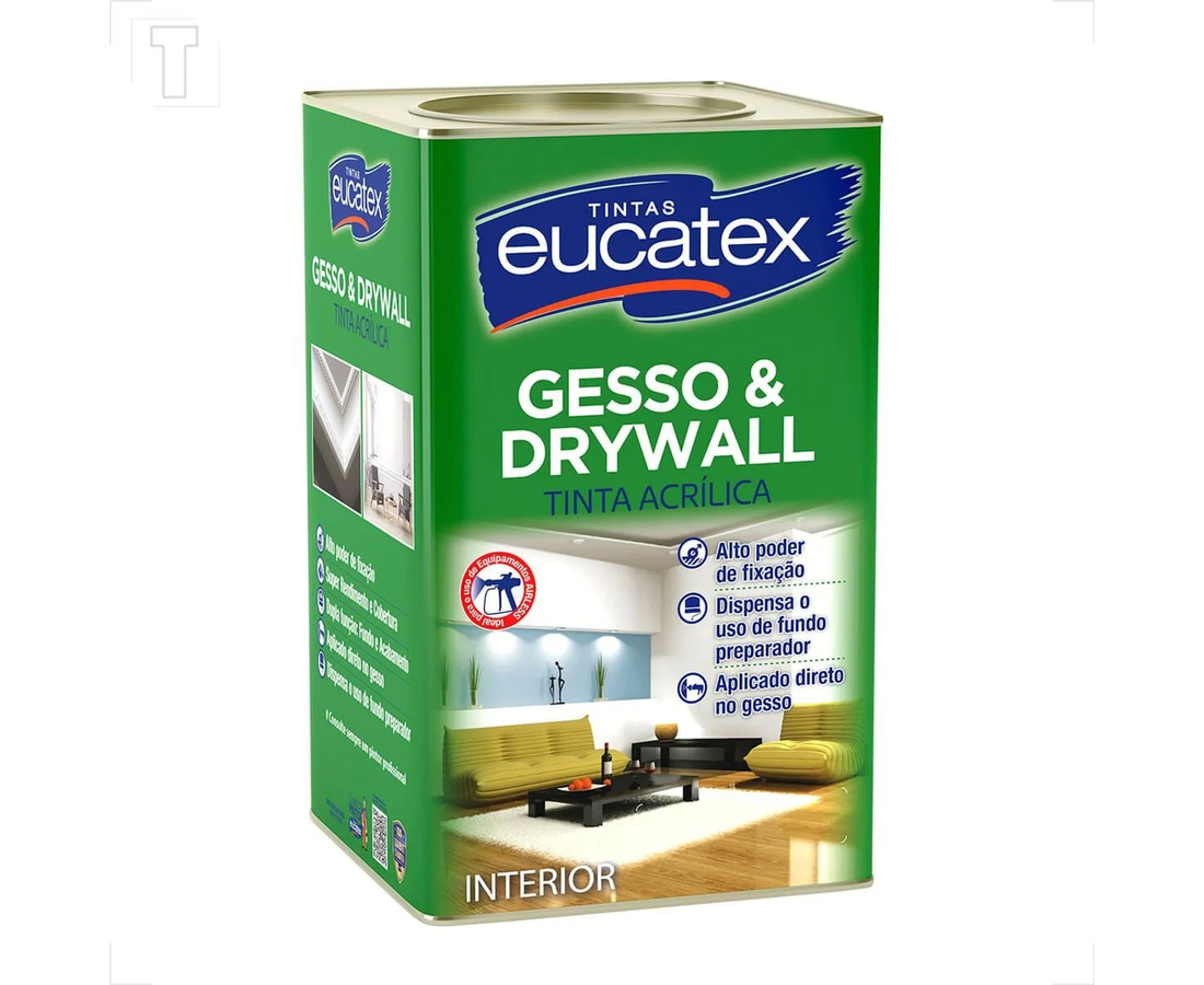 Tinta Acrílica Gesso Branco 18L Eucatex CONSTRUTINTAS