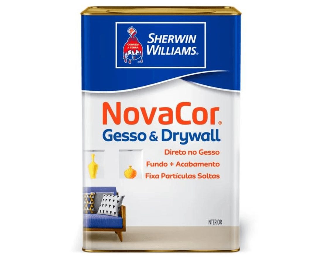 Tinta Acrílica lBranco 18 Litros Gesso &Drywall Novacor CONSTRUTINTAS