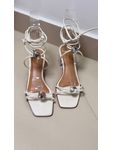  SALTO MILENA BLOCO C/ENFEITE AMARRAÇÃO - OFF WHITE 