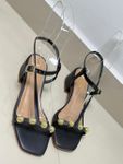  SALTO SANDY BLOCO 4 CM C/ENFEITE - PRETO 