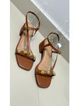  SALTO SANDY BLOCO 4 CM C/ENFEITE - CARAMELO