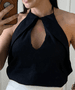 Blusa Jade Frente Única Preta