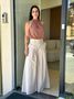 Calça Maxi Pantalona Areia Paola