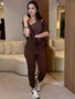 Conjunto Moletinho Jogger Nova York Marrom