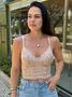 Corset em Renda com Poliamida Nude