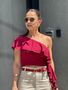 Cropped Boho Nula Manga Josephine Cabernet