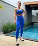 Calça Legging Fitness Florensça Poliamida Azul Royal