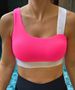 Top Fitness Elástico Vicenza Pink Com Branco