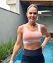 Top Fitness Elástico Vicenza Rose Com Branco