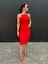 Vestido Genebra Vermelho Liso
