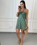 Vestido Linho Selene Folhas