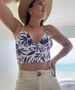 Top Aida Floral Linho Estampado Floral