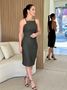 Vestido Midi Genebra Verde Oliva