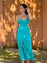 Vestido Longo em Laise Turquesa Anne