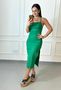 Vestido Midi Céline Verde Bandeira