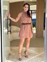 Vestido Chiffon Floral Nude Constance