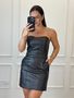 Vestido Tomara que Caia Courino Dri Ferreira Preto