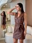 Vestido Courino Miranda Marrom