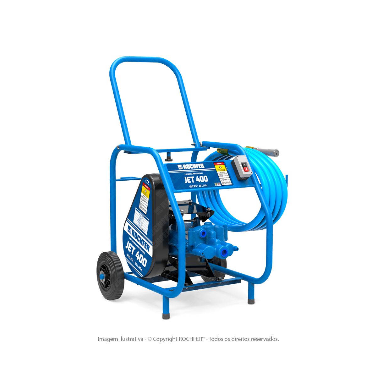 Lavadora Pressão Profissional Jet 400 Com Frame De Transporte Sem Motor