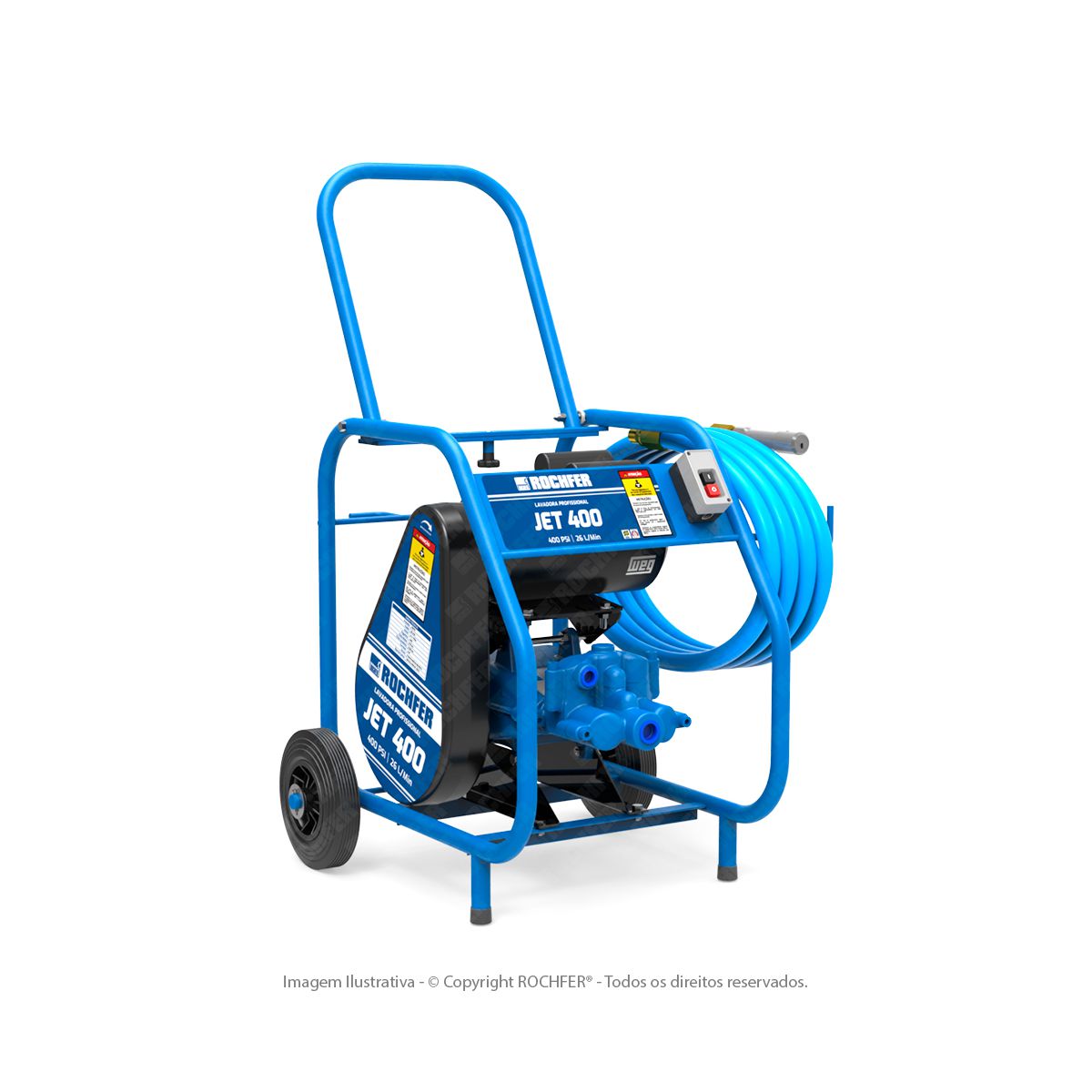 Lavadora Pressão Profissional Jet 400 Completa - Motor 2cv - Monofásico