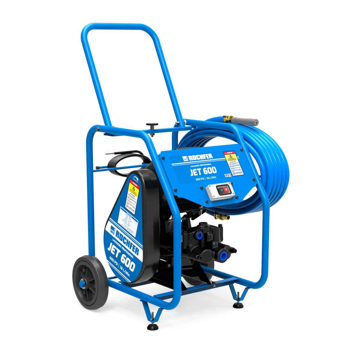 Lavadora Pressão Profissional Jet 600 Completa - Motor 3cv - Trifásico