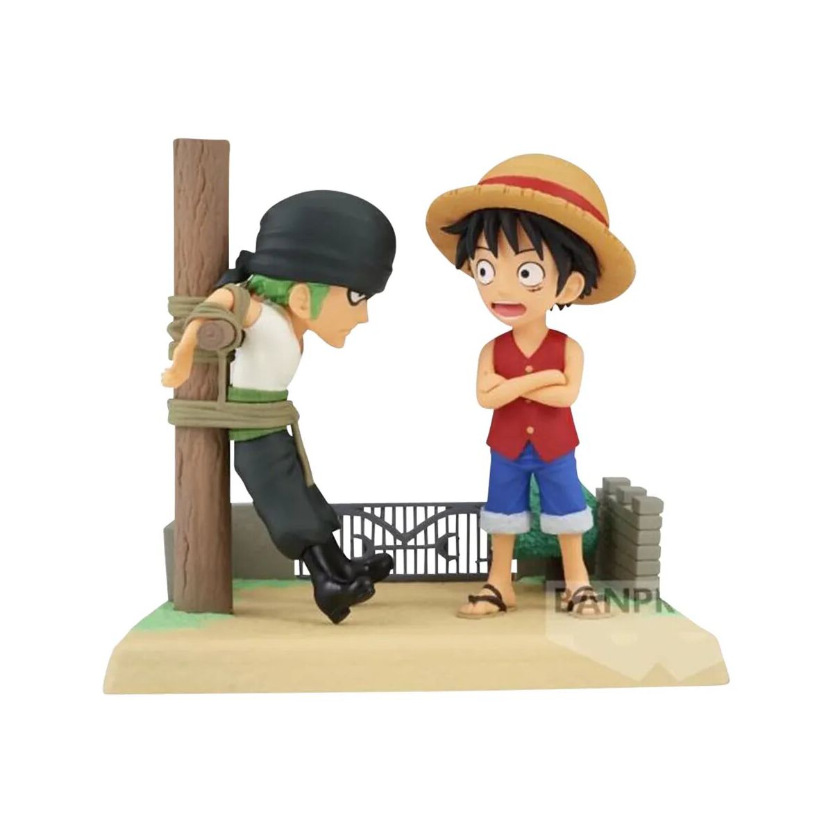 Estátua Monkey D. Luffy and Roronoa Zoro - One Piece - WCF Log Stories - Bandai